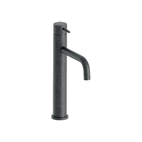 ONDYNA TRIVERDE Mitigeur Lavabo Mi-Haut CHROMÉ NOIR BROSSÉ TV22775
