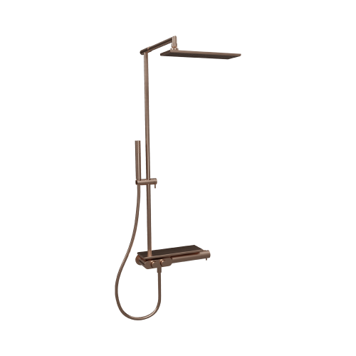ONDYNA TRIVERDE Colonne de Douche Thermostatique THERMO UP OR ROSE BROSSÉ XT48634P