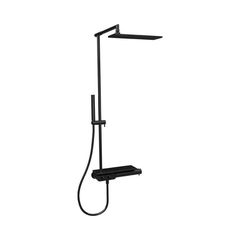 ONDYNA TRIVERDE Colonne de Douche Thermostatique THERMO UP CHROMÉ NOIR BROSSÉ XT48675