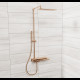 ONDYNA TRIVERDE Colonne de Douche Thermostatique THERMO UP OR ROSE BROSSÉ XT48634P