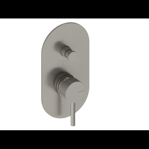 SANYCCES LOOP MITIGEUR MÉCANIQUE DE DOUCHE MURAL 2 VOIES NICKEL BROSSE