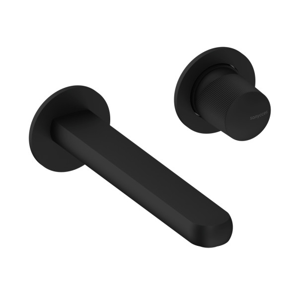 SANYCCES DEDAL PLISSÉ MITIGEUR MÉCANIQUE LAVABO 19CM NOIR MAT