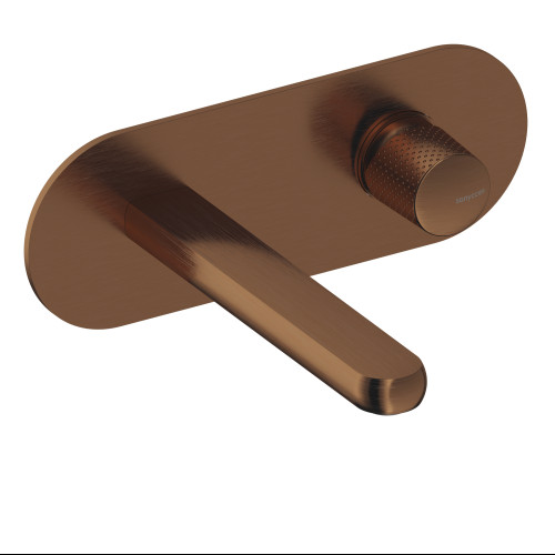 SANYCCES DEDAL MITIGEUR MÉCANIQUE LAVABO 19CM AVEC PLAQUE OR ROSE GOLD