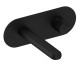 SANYCCES DEDAL PLISSÉ MITIGEUR MÉCANIQUE LAVABO 19CM AVEC PLAQUE NOIR MAT