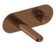 SANYCCES DEDAL PLISSÉ MITIGEUR MÉCANIQUE LAVABO 19CM AVEC PLAQUE OR ROSE BROSSE