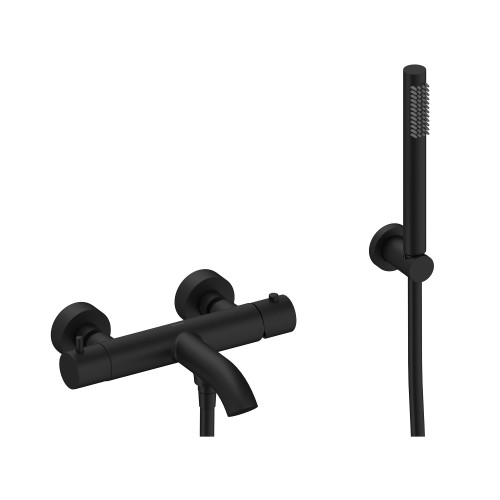 SANYCCES LOOP K THERMOSTATIQUE BAIN-DOUCHE AVEC DOUCHETTE NOIR MAT