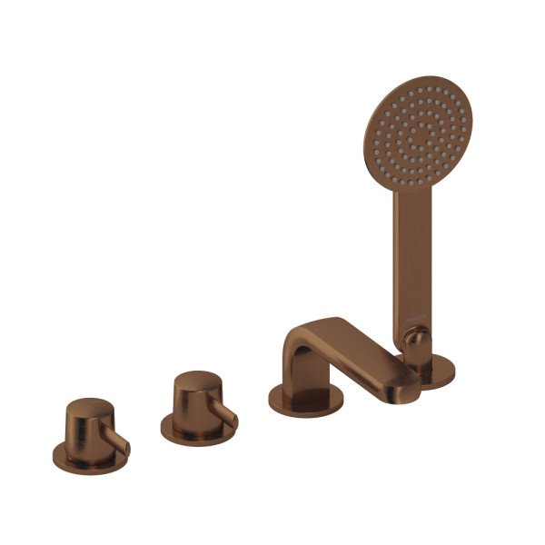 SANYCCES DEDAL PIN MITIGEUR MÉCANIQUE AU BORD POUR BAIGNOIRE OR ROSE BROSSÉ