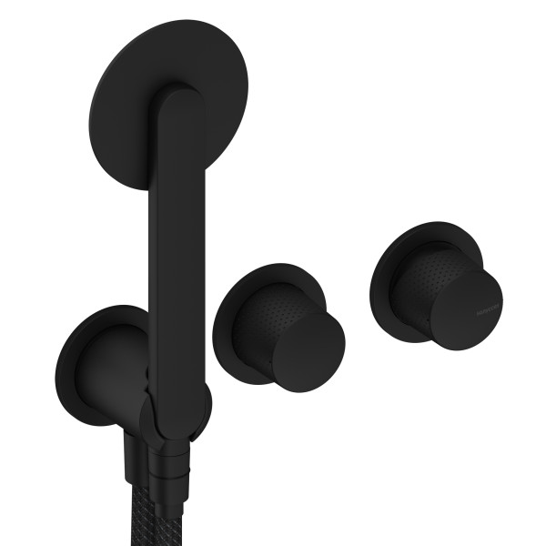 SANYCCES DEDAL MITIGEUR MÉCANIQUE DE DOUCHE 2 VOIES NOIR MAT