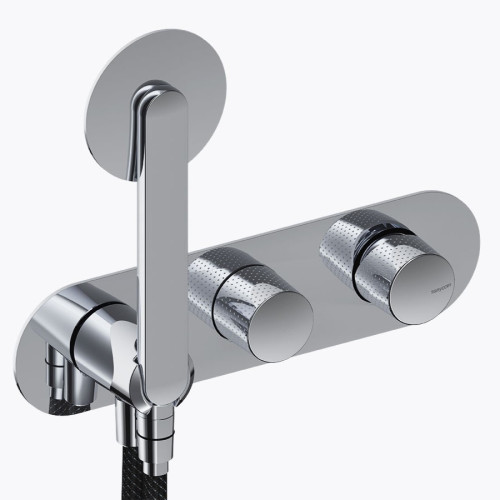 SANYCCES DEDAL MITIGEUR MÉCANIQUE DE DOUCHE 2 VOIES AVEC PLAQUE CHROMÉ BRILLANT