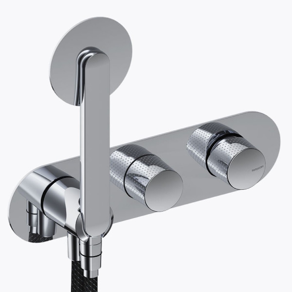 SANYCCES DEDAL MITIGEUR MÉCANIQUE DE DOUCHE 2 VOIES AVEC PLAQUE CHROMÉ BRILLANT