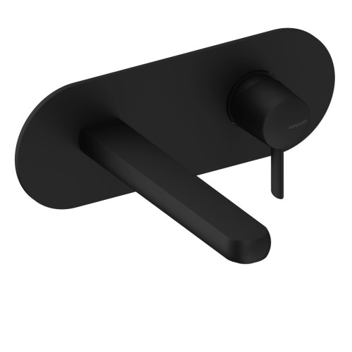 SANYCCES DEDAL PIN MITIGEUR MÉCANIQUE LAVABO 19CM AVEC PLAQUE NOIR MAT