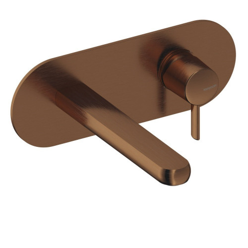 SANYCCES DEDAL PIN MITIGEUR MÉCANIQUE LAVABO 19CM AVEC PLAQUE OR ROSE BROSSÉ
