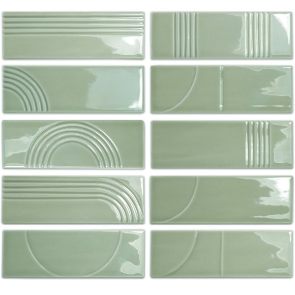 WOW GLOW DECOR MINT GLOSS 5,2x16cm (0.502m² par boite)