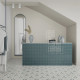 WOW FAYENZA PEACOCK BLUE GLOSS 6,2x12,5cm (0,5m² par boite)