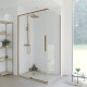 Collection S.8 118-120X200X0,8CM PAROI DE DOUCHE COULISSANTE TRANSPARENTE OR ROSE BROSSE