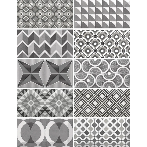 EQUIPE METRO PATCHWORK B&W 7,5X15CM (0,5m² par boite)