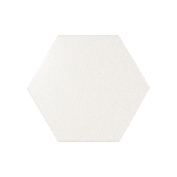 EQUIPE SCALE HEXAGON WHITE MATT 12,4X10,7CM (0,5m² par boite)