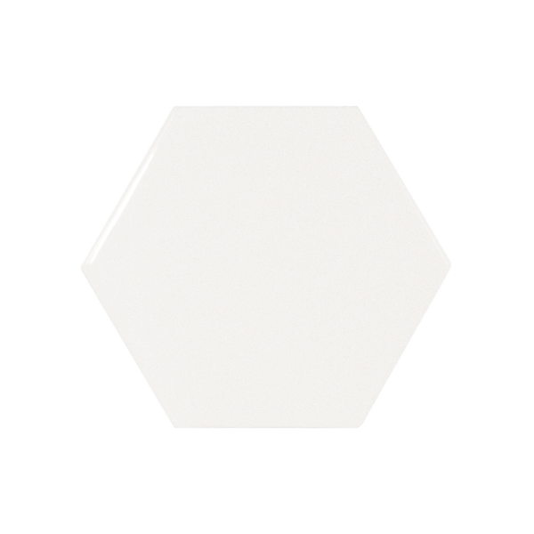 EQUIPE SCALE HEXAGON WHITE MATT 12,4X10,7CM (0,5m² par boite)