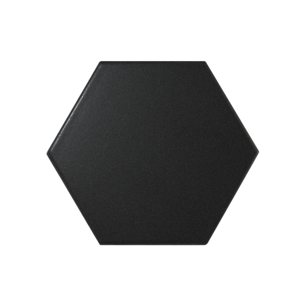 EQUIPE SCALE HEXAGON BLACK MATT 12,4X10,7CM (0,5m² par boite)