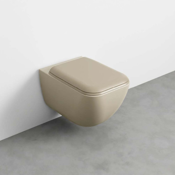 CIELO Shui Comfort WC Suspendu sans bride Lino 37,5x55x37cm