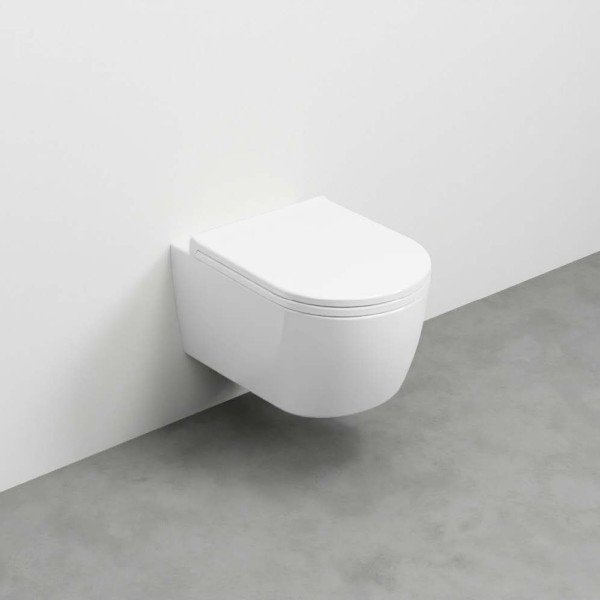 CIELO Smile Mini 48 WC Suspendu sans bride Blanc Brillant 34x48x27cm