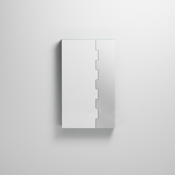 CIELO Miroir ZIP Avec Élément De Rangement Gauche Smeraldo 66x14x110cm