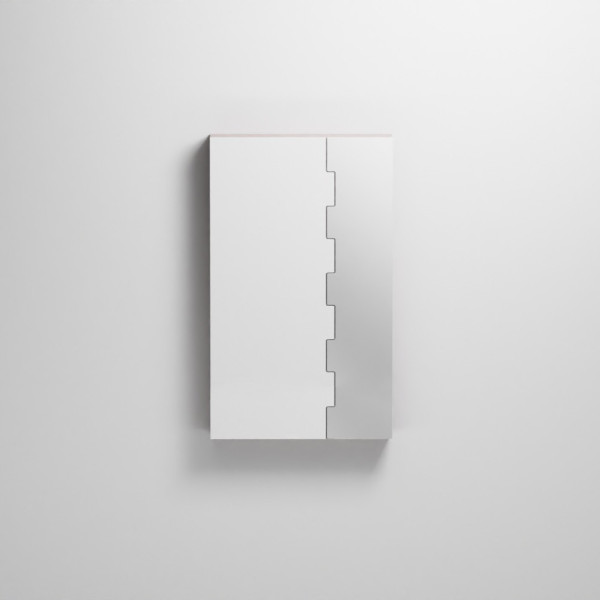 CIELO Miroir ZIP Avec Élément De Rangement Gauche Corallo 66x14x110cm