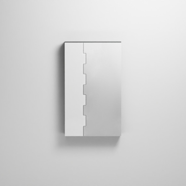 CIELO Miroir ZIP Avec Élément De Rangement Droit Noir Mat 66x14x110cm