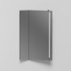 CIELO Miroir Réversible PAN Noir Mat avec éclairage LED 71,5x17,5x110cm