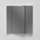 CIELO PAN Miroir Réversible Avec Rangement Latéral Sans Éclairage LED Acier Inoxydable Poli