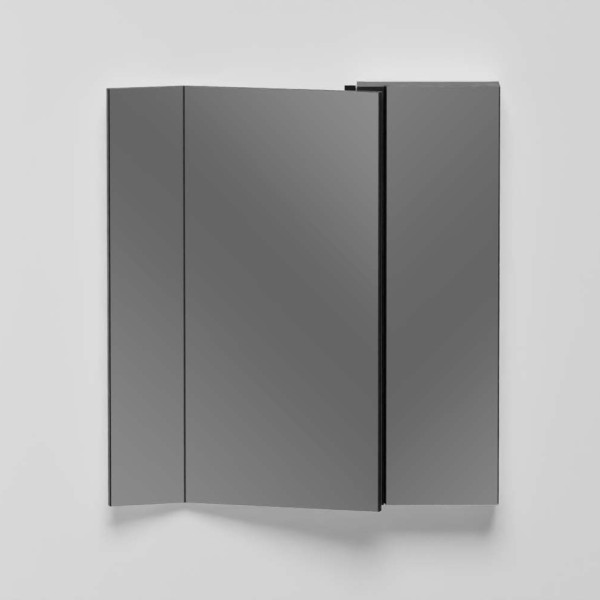 CIELO PAN Miroir Réversible Avec Rangement Latéral Sans Éclairage LED Noir Mat