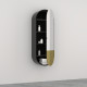 CIELO Miroir Elio Bicolore Armoire De Toilette Réversible Ouverture Droite Noir Mat 50x31x145cm
