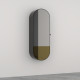 CIELO Miroir Elio Bicolore Armoire De Toilette Réversible Ouverture Gauche Noir Mat 50x31x145cm