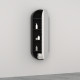 CIELO Miroir Elio Slim Armoire De Toilette Réversible Structure Laquée Noir Mat 50x15x145cm