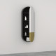CIELO Miroir Elio Slim Bicolore Armoire De Toilette Réversible Ouverture Droite Noir Mat 50x15x145cm