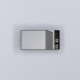 CIELO Simple Box Miroir Horizontal Et Armoire De Toilette Alga 90x12x45cm