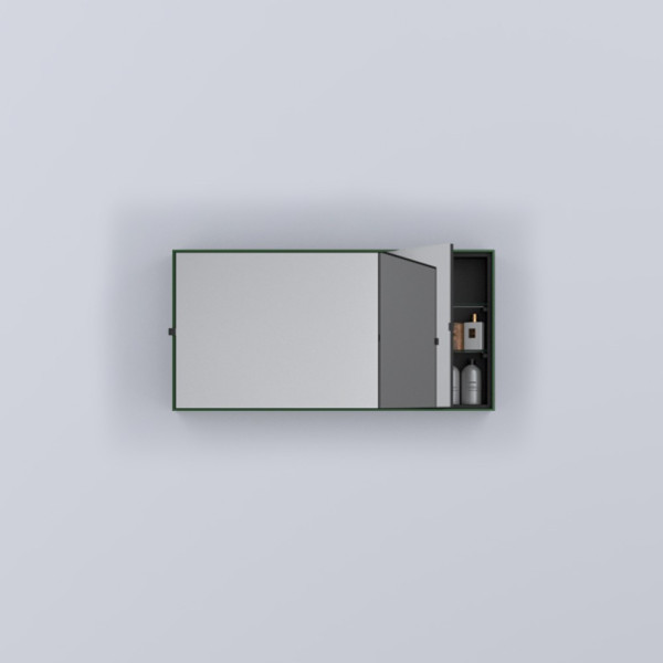 CIELO Simple Box Miroir Horizontal Et Armoire De Toilette Alga 90x12x45cm