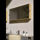 CIELO Simple Box Miroir Horizontal Et Armoire De Toilette Anemone 90x12x45cm