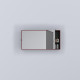 CIELO Simple Box Miroir Horizontal Et Armoire De Toilette Corallo 90x12x45cm