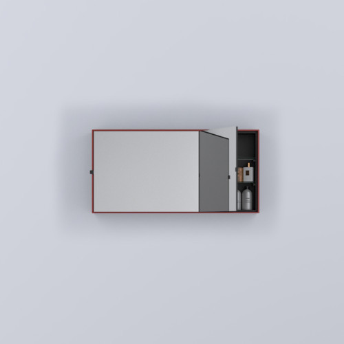 CIELO Simple Box Miroir Horizontal Et Armoire De Toilette Corallo 90x12x45cm