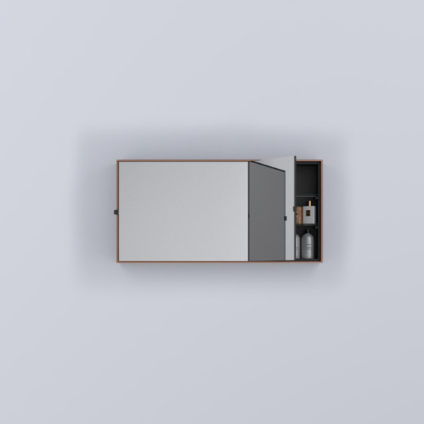 CIELO Simple Box Miroir Horizontal Et Armoire De Toilette Ninfea 90x12x45cm