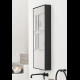 CIELO Simple Tall Box Miroir Vertical Et Armoire De Toilette Réversible Noir Mat 45x12x110cm