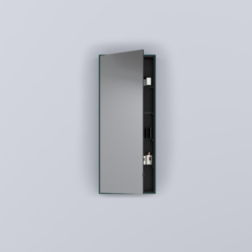 CIELO Simple Tall Box Miroir Vertical Et Armoire De Toilette Réversible Smeraldo 45x12x110cm