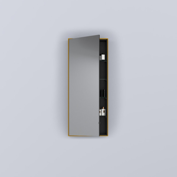CIELO Simple Tall Box Miroir Vertical Et Armoire De Toilette Réversible Anemone 45x12x110cm