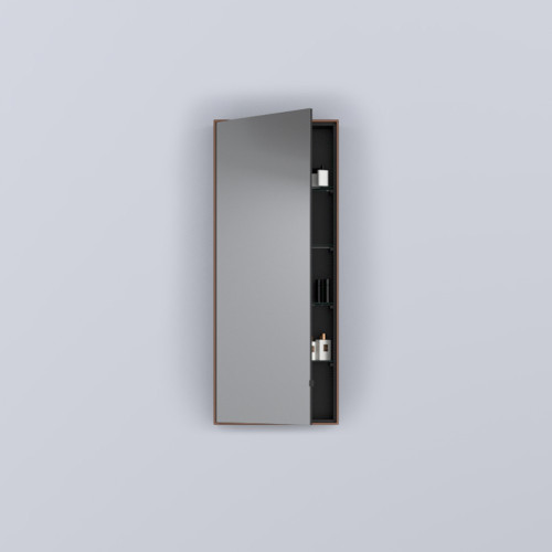 CIELO Simple Tall Box Miroir Vertical Et Armoire De Toilette Réversible Ninfea 45x12x110cm