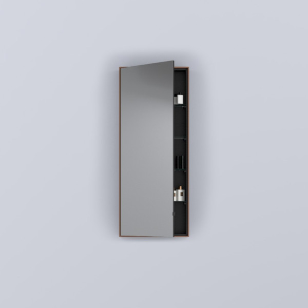 CIELO Simple Tall Box Miroir Vertical Et Armoire De Toilette Réversible Ninfea 45x12x110cm