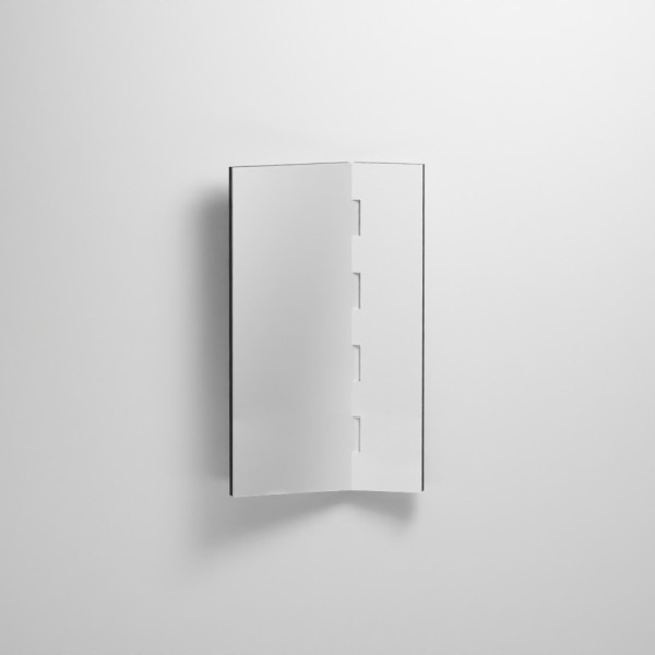 CIELO Miroir ZIP Gauche Noir Mat 66x4,4x110cm
