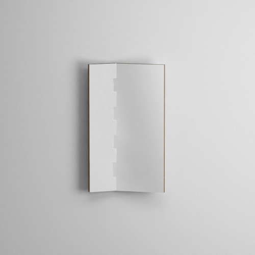 CIELO Miroir ZIP Droit Bronze Brossé 66x4,4x110cm