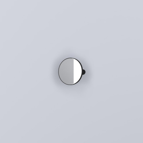 CIELO Miroir Pluto Sans Lampe LED Noir Mat Ø40cm