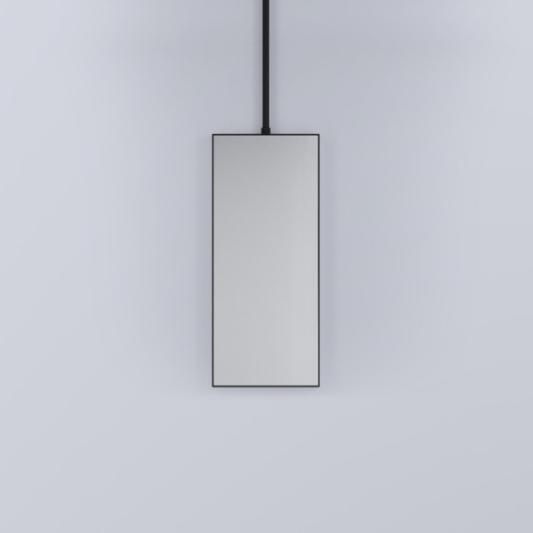 CIELO Miroir Argo Instalation Au Plafond Noir Mat 40x5x130-190cm